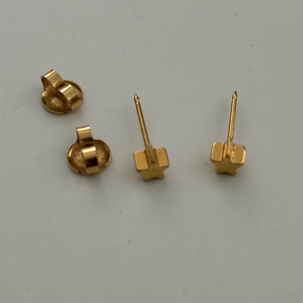 Gold Star Stud Earrings